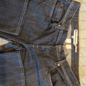 Juicy Couture Dark Blue Denim Pants with Contrast Stitching